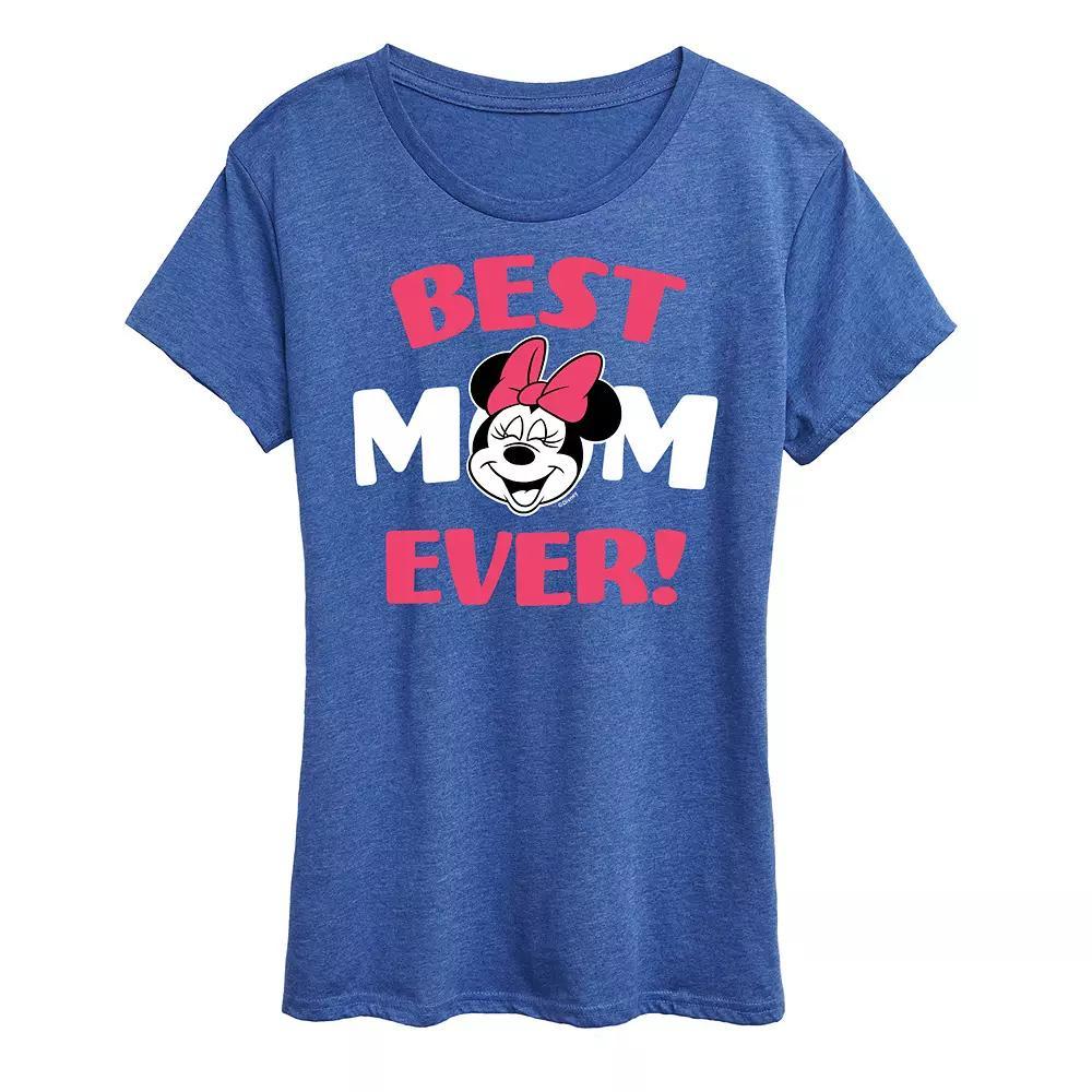 Disneys Minnie Mouse Womens Best Mom Graphic Tee Product Image