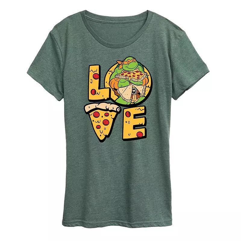 Womens Palm Sunset Ombre Graphic Tee Heather Grey Product Image