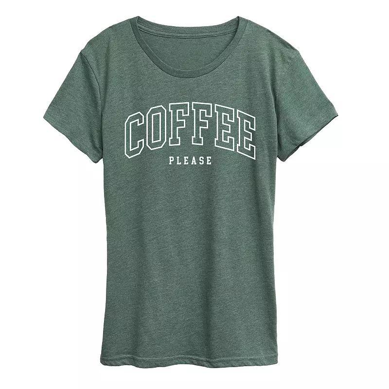 Womens Bunny Outline Graphic Tee Grey Green Product Image