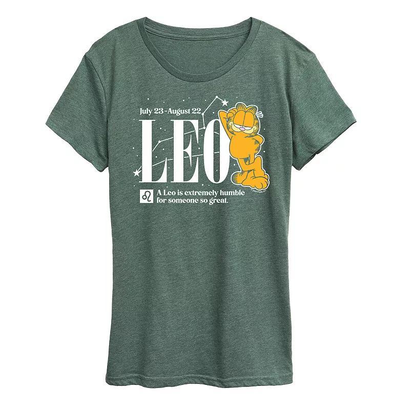Women's Garfield Leo Graphic Tee, Size: XXL, Blue Product Image