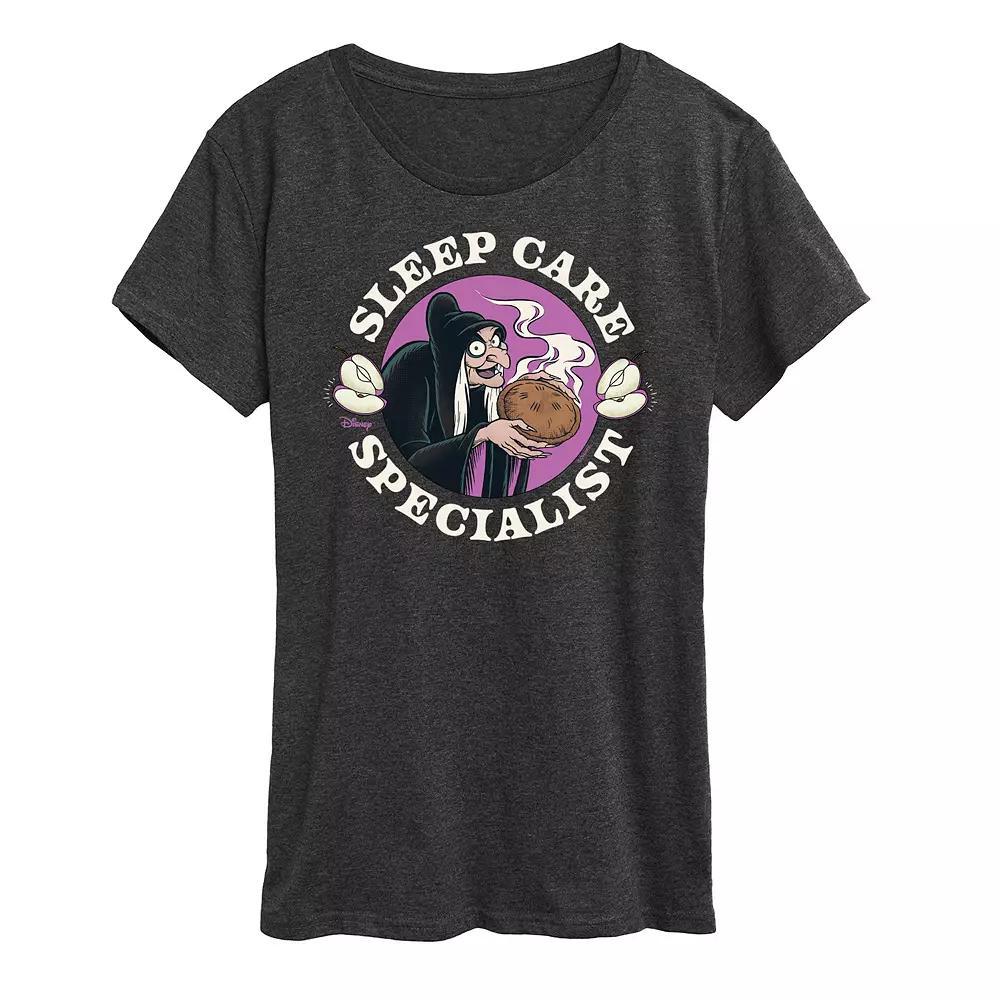 Disney's Snow White and the Seven Dwarfs Evil Queen Women's Sleep Care Graphic Tee, Size: XXL, Heather Grey Product Image