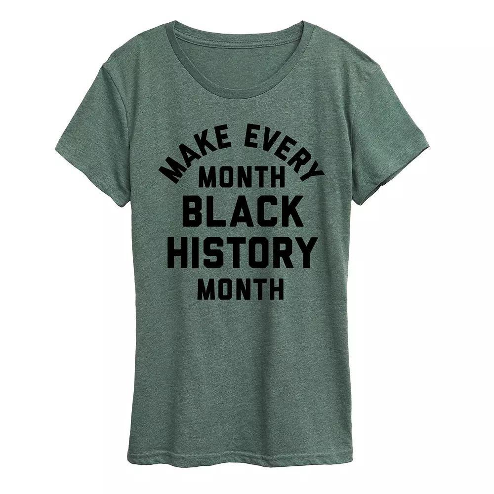 Women's Black History Month Graphic Tee, Size: XXL, Grey Gray Product Image