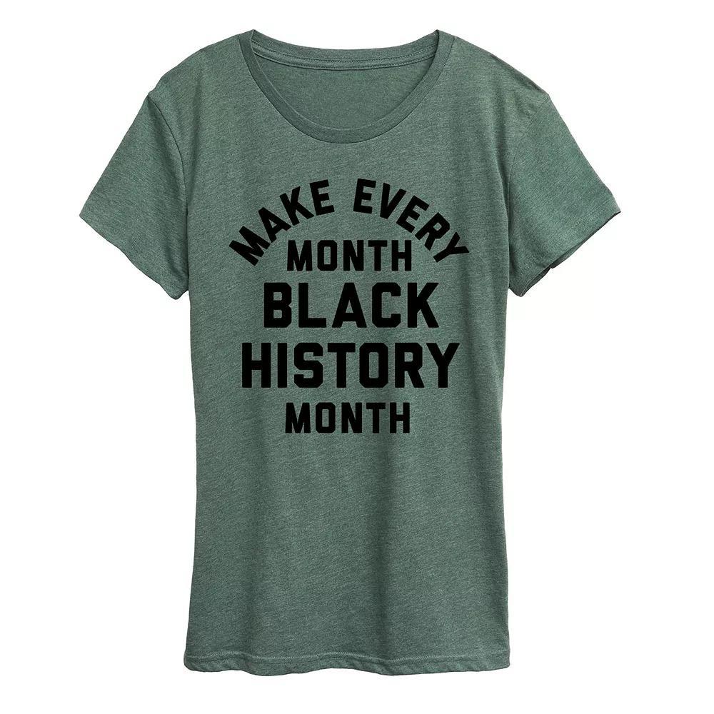 Women's Black History Month Graphic Tee, Size: XXL, Grey Gray Product Image