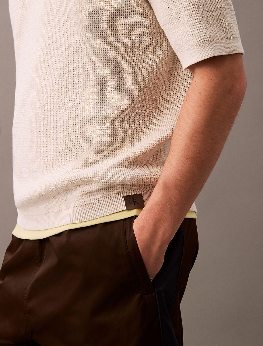 Smooth Cotton Waffle Classic Polo Shirt  Product Image