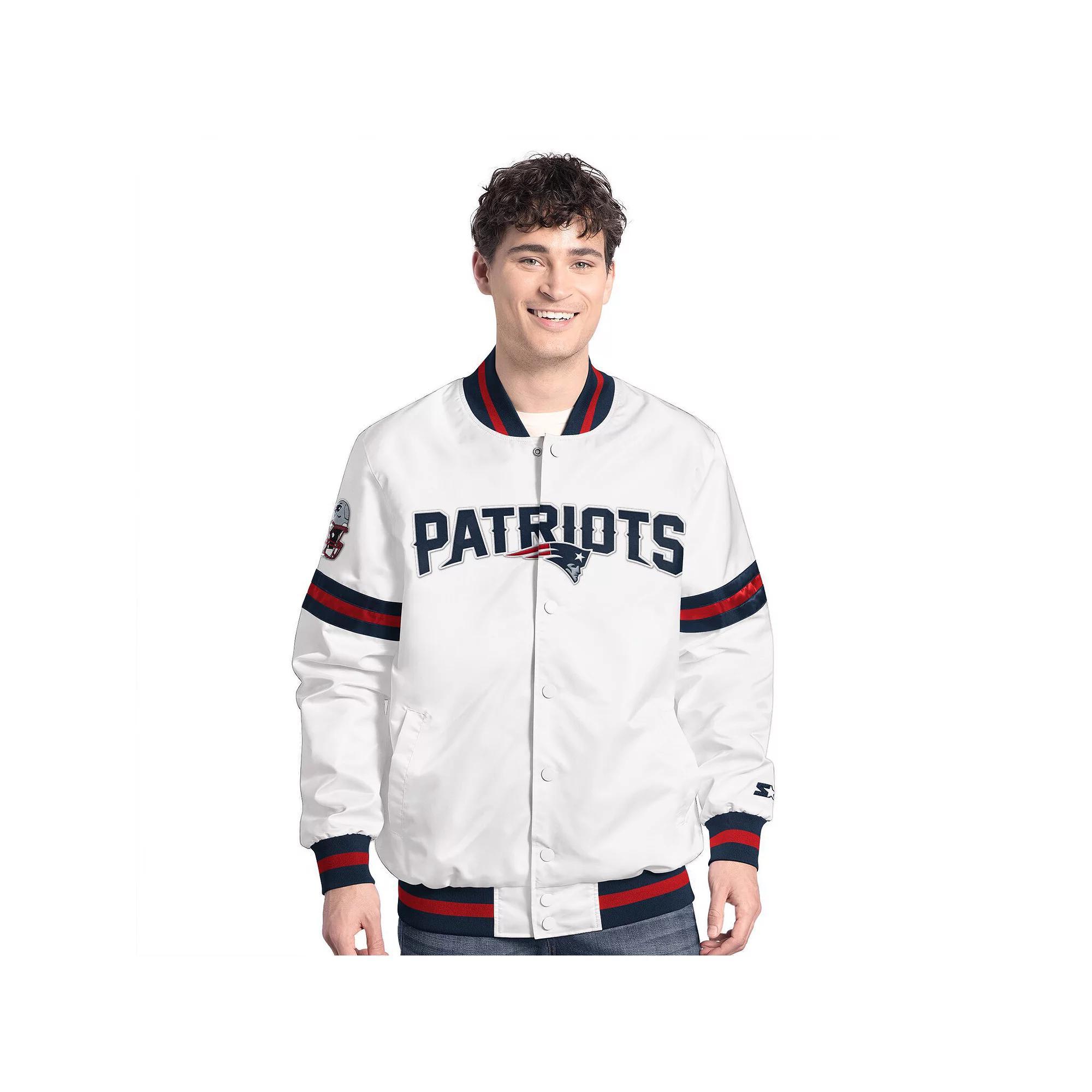 Mens Starter New England Patriots Scout Full-Snap Varsity Jacket Product Image