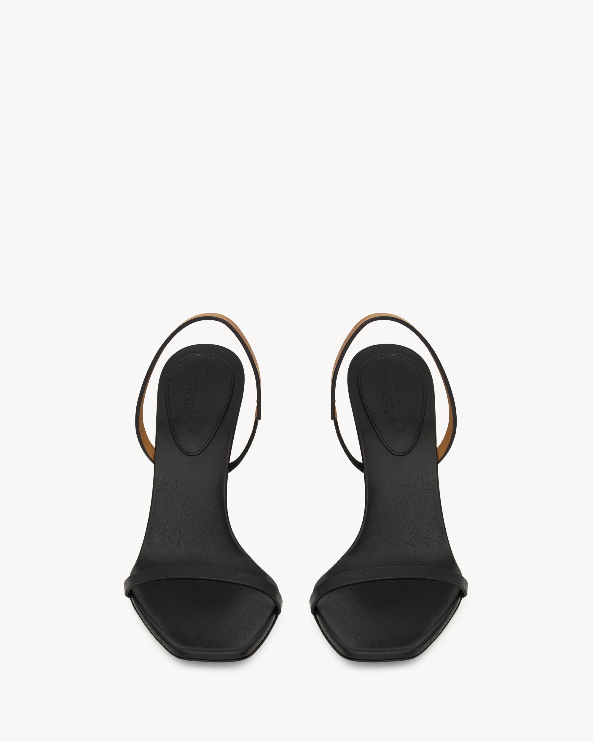 OPYUM slingback sandals in smooth leather Product Image