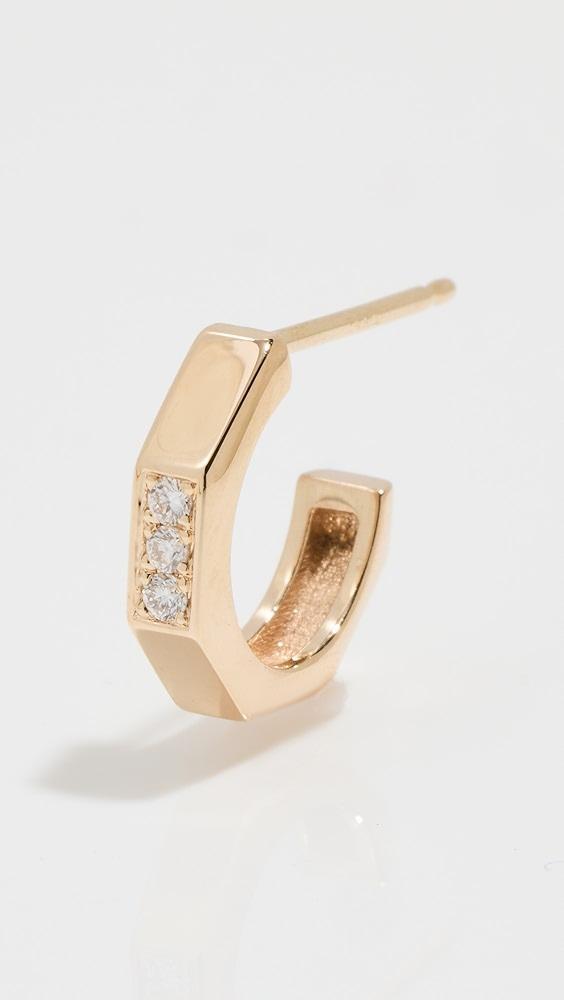 Zoe Chicco 14k Gold Octagon Huggie Hoops | Shopbop Product Image