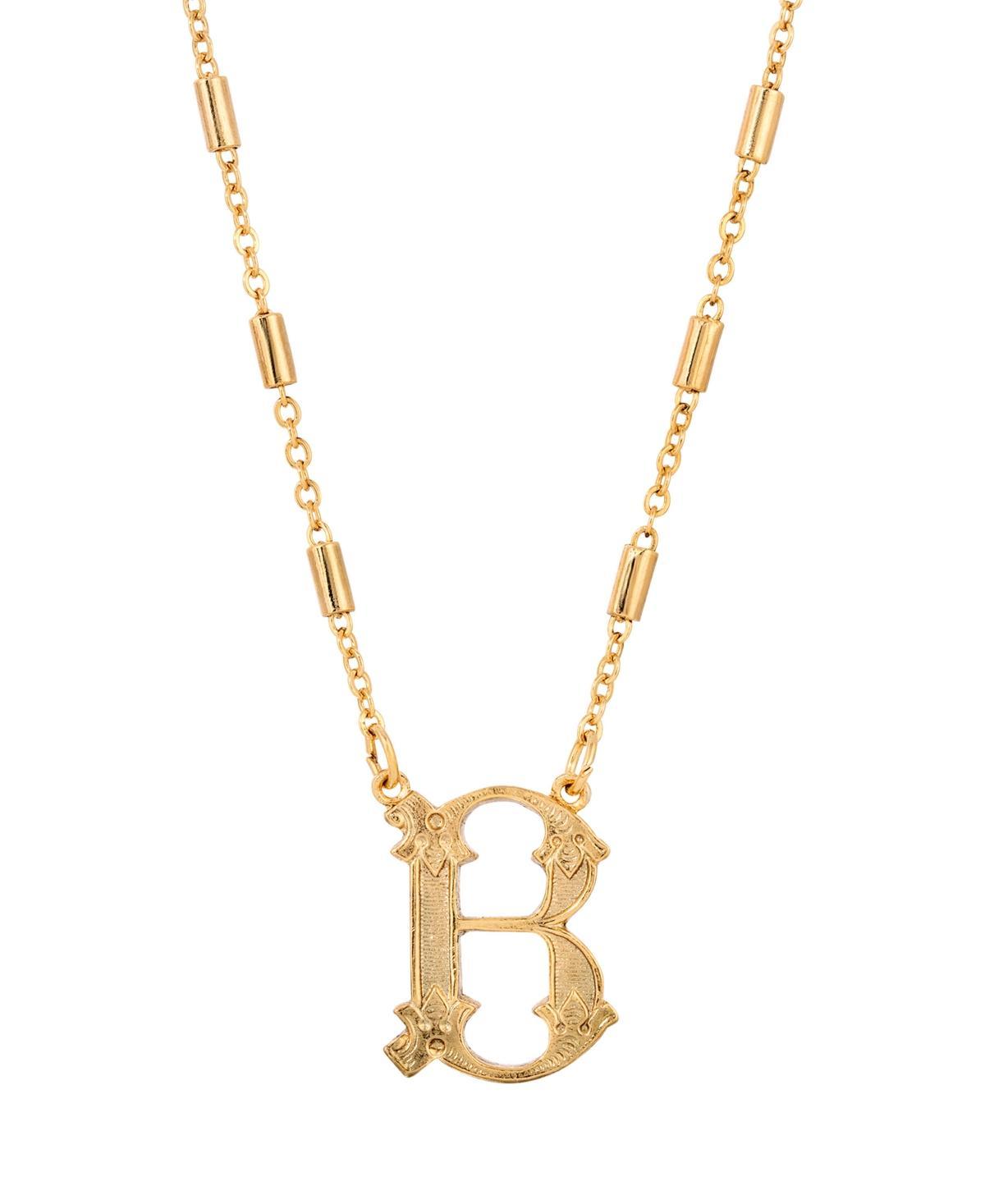 1928 Gold Tone Initial Necklace, Womens, Yellow K Product Image
