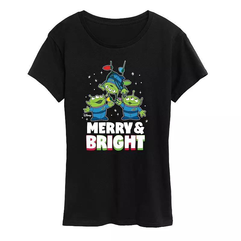 Disney / Pixar's Toy Story Women's Merry And Bright Graphic Tee, Girl's, Size: Medium, Heather Grey Product Image