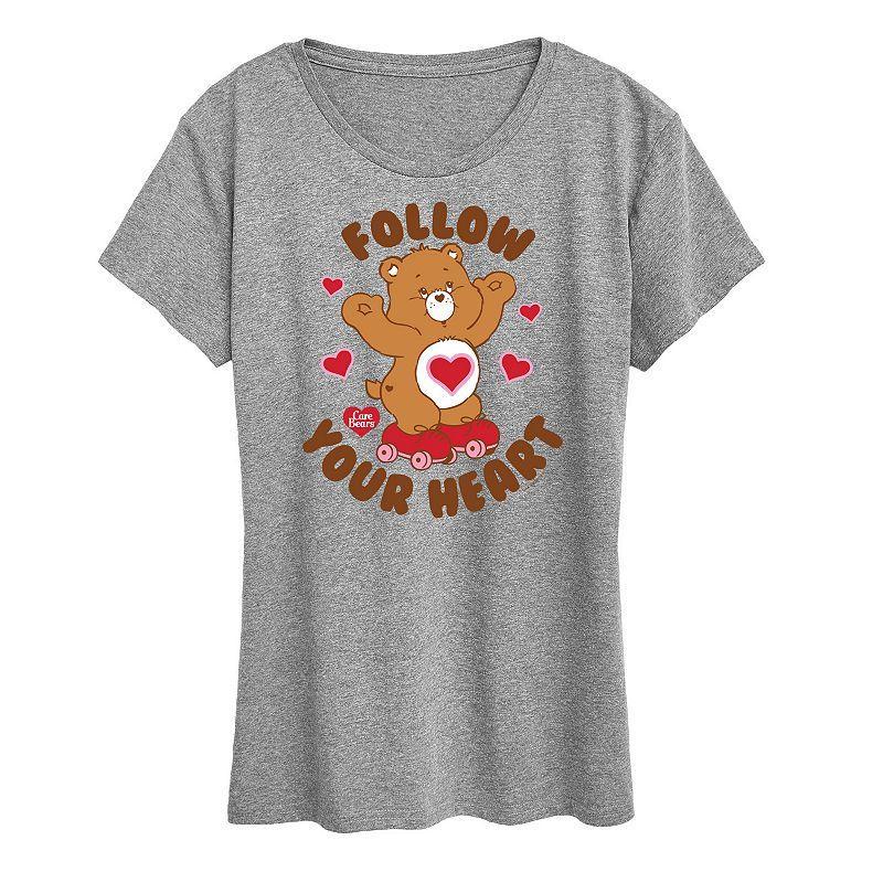 Womens Care Bears Follow Your Heart Graphic Tee, Girls Product Image