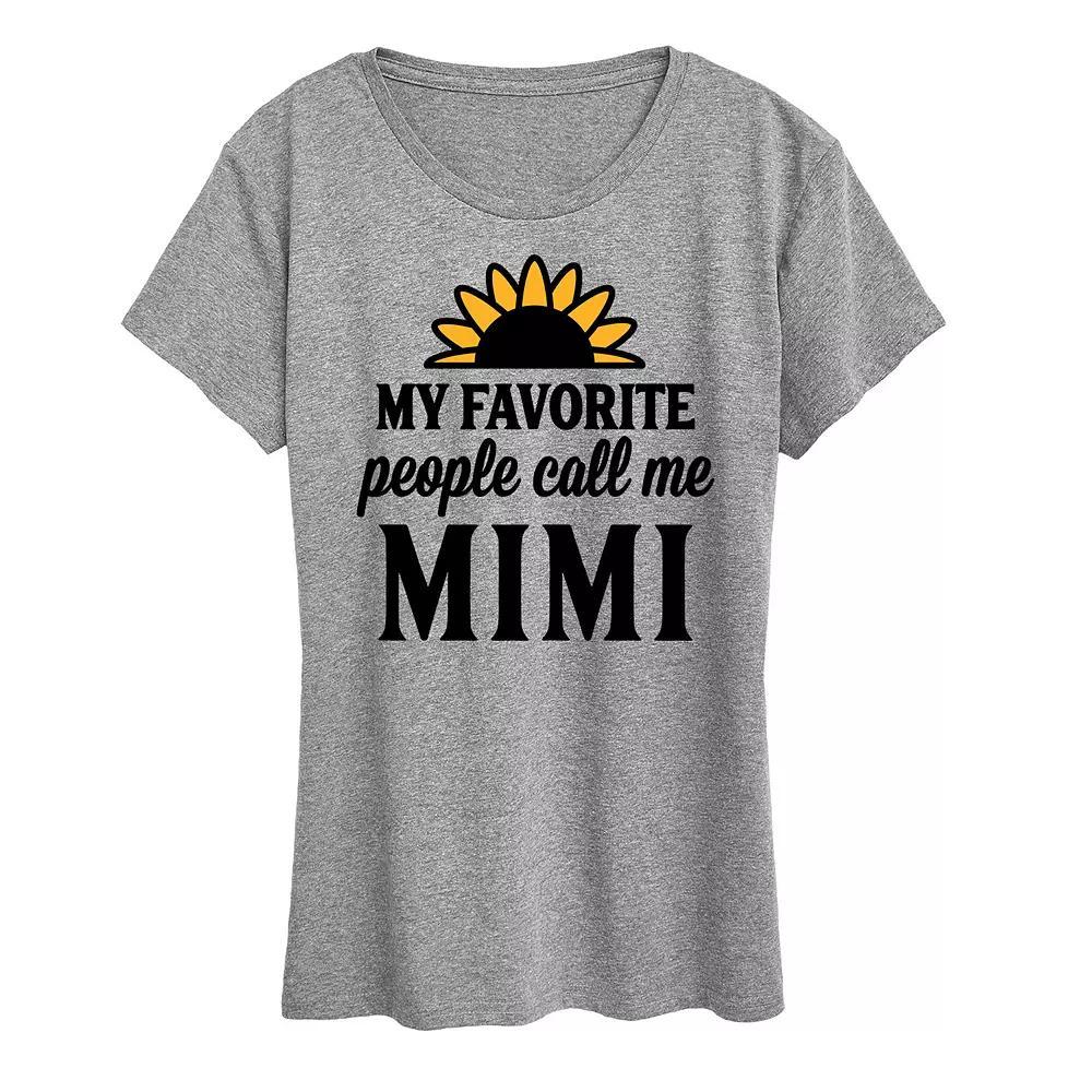 Women's Favorite People Call Me Mimi Graphic Tee, Size: XXL, Beige Product Image