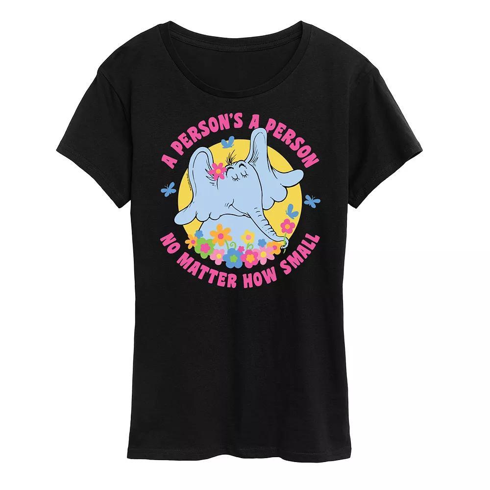 Women's Dr. Seuss A Person's A Person Graphic Tee, Girl's, Size: Large, Black Product Image
