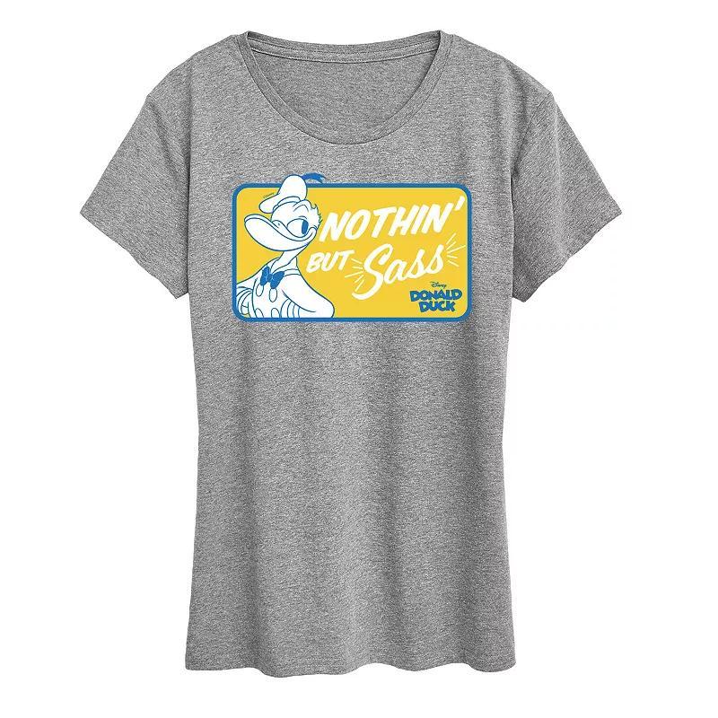 Disney's Donald Duck Women's Nothin' But Sass Graphic Tee, Size: Large, White Product Image