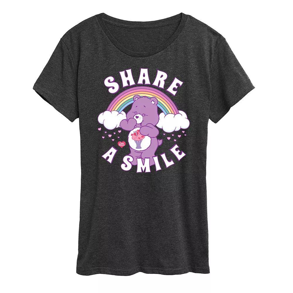 Womens Care Bears Share A Smile Graphic Tee, Girls Blue Product Image