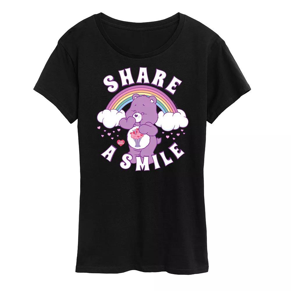 Womens Care Bears Share A Smile Graphic Tee, Girls Blue Product Image