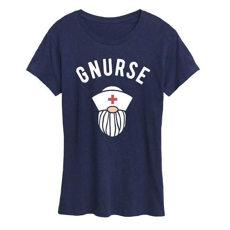 Womens Nurse Gnome Graphic Tee, Girls Product Image