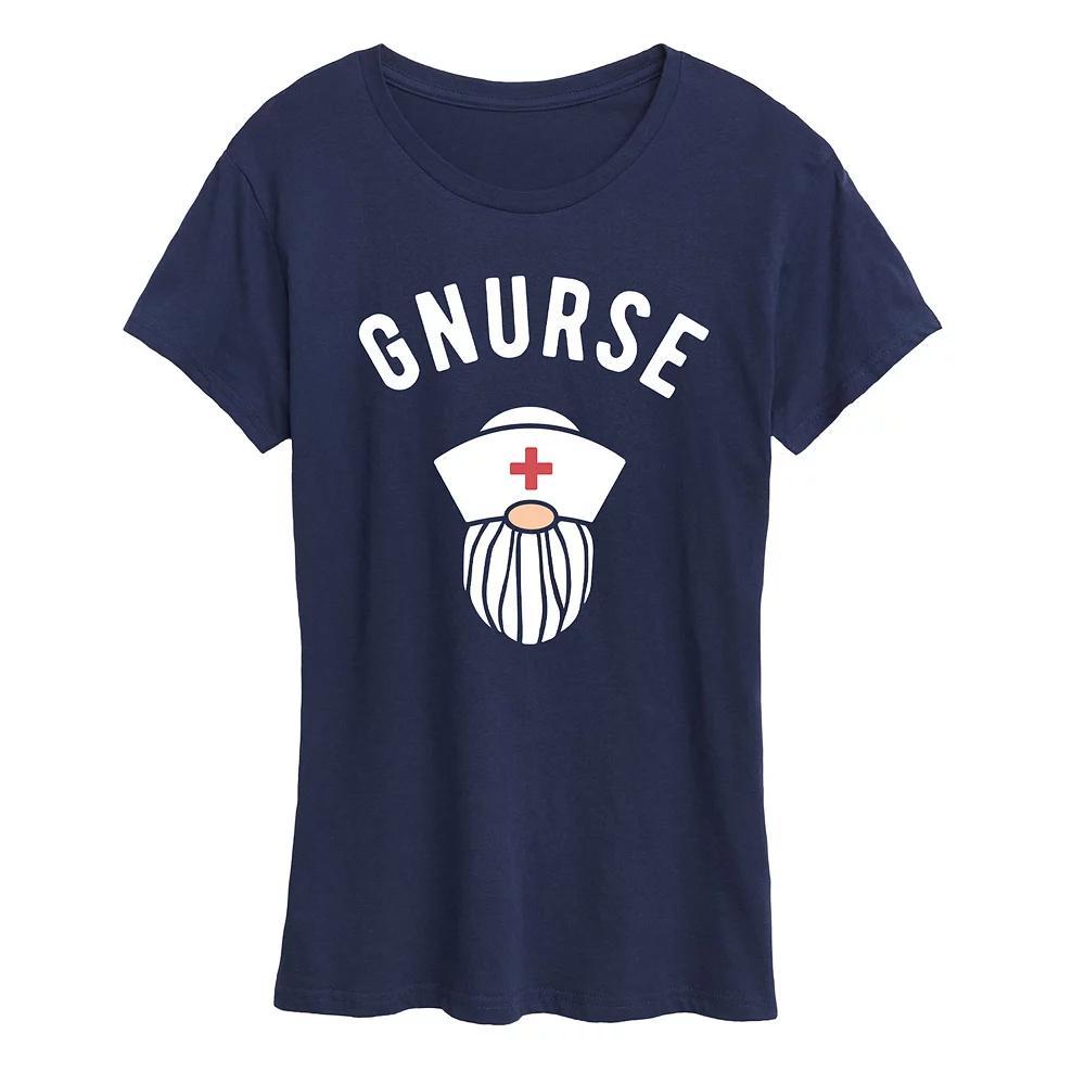 Womens Nurse Gnome Graphic Tee, Girls Product Image