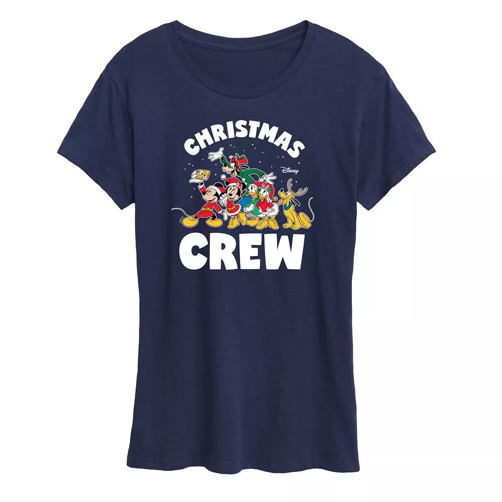 Disney's Mickey and Friends Women's Christmas Crew Graphic Tee, Girl's, Size: XL, Blue Product Image