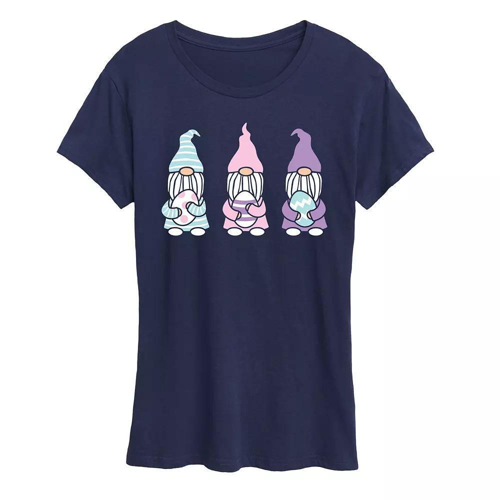 Women's Easter Gnomes Graphic Tee, Size: Small, Heather Grey Product Image