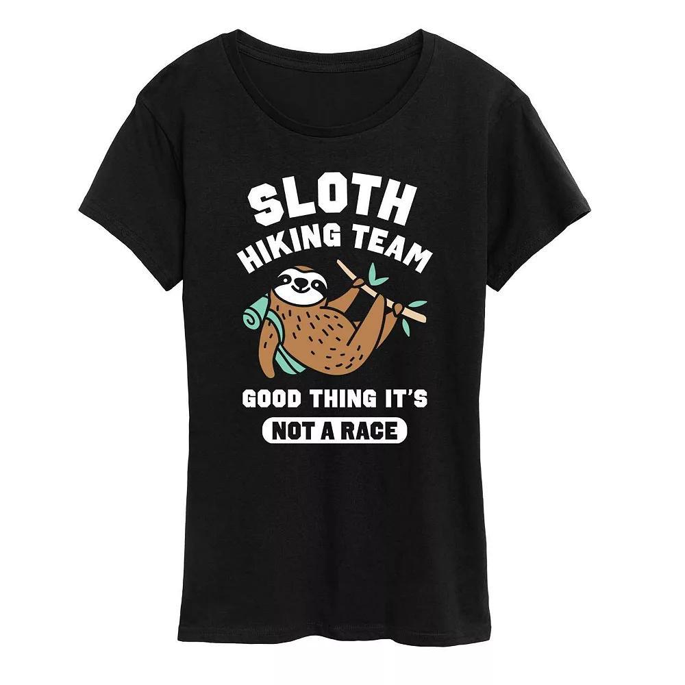 Womens Sloth Hiking Team Graphic Tee, Girls Product Image