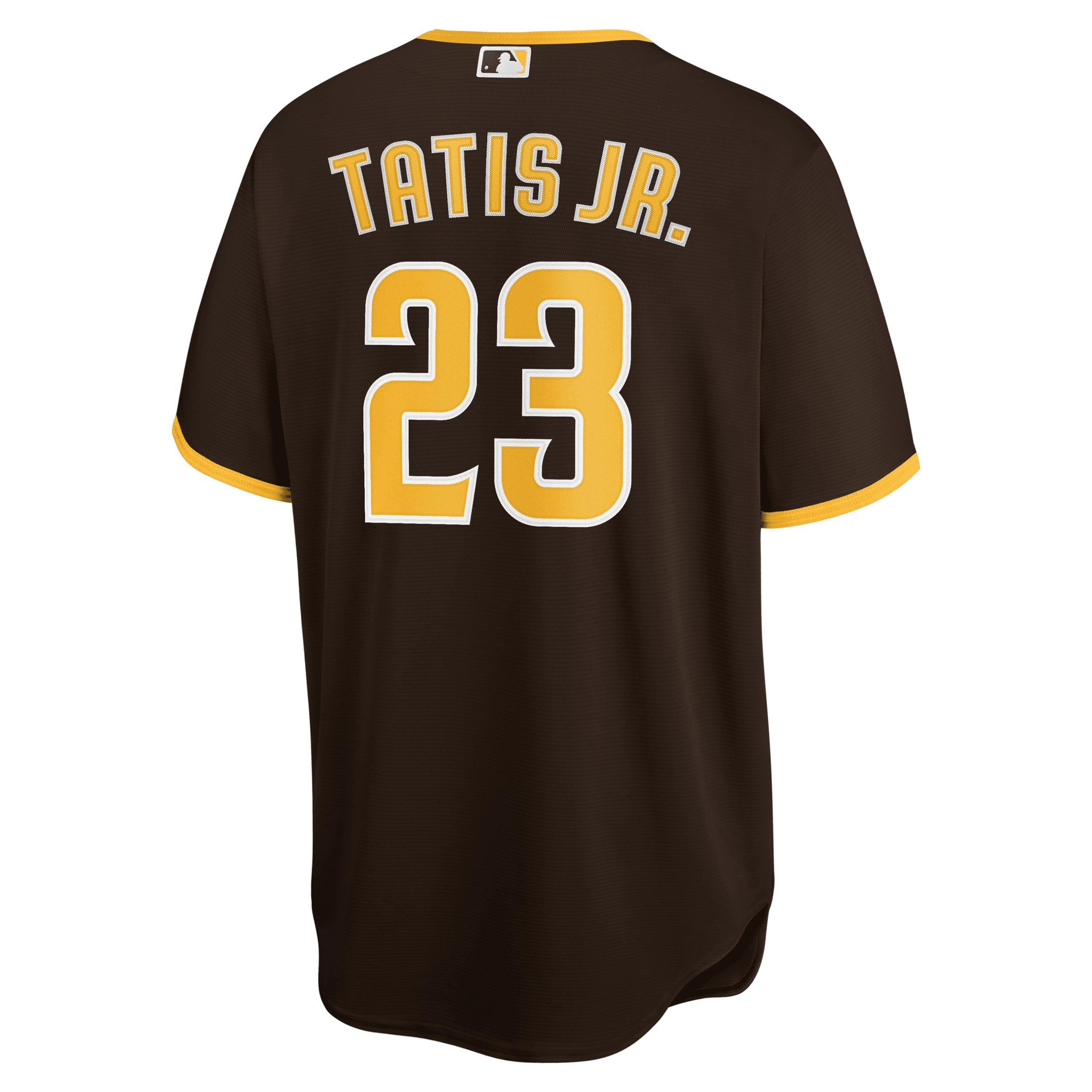 Nike Mens San Diego Padres Alternate Replica Player Jersey - Fernando Tatis Jr. - Brown Product Image