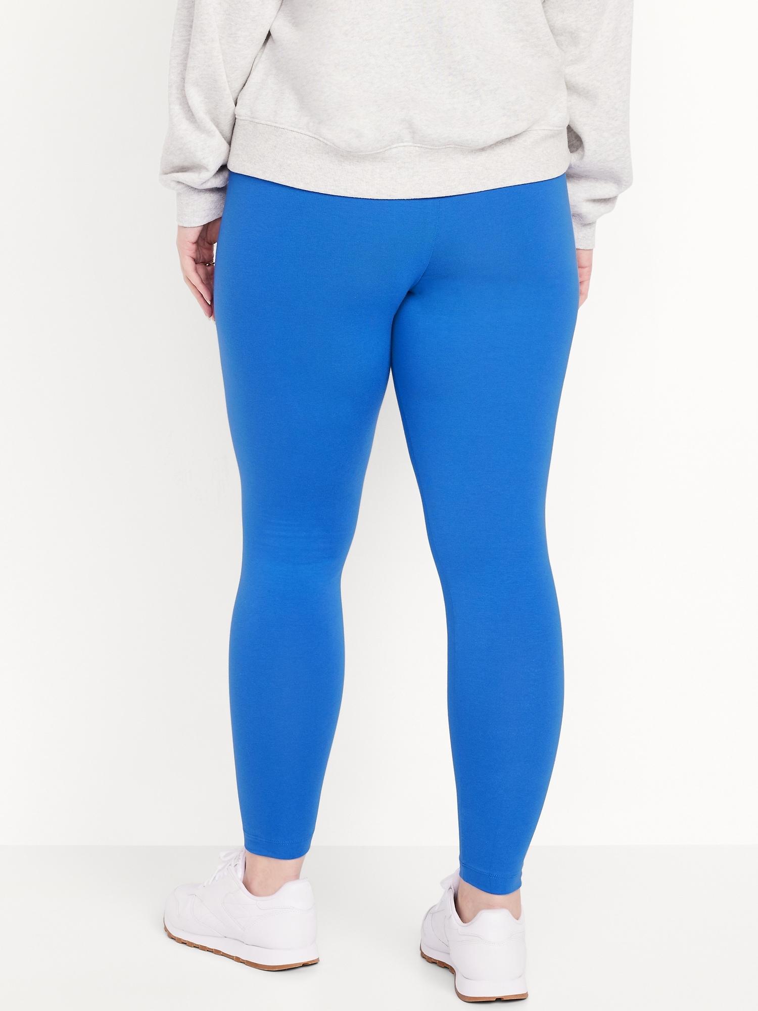 High-Waisted Jersey Fashion Layering Leggings Product Image