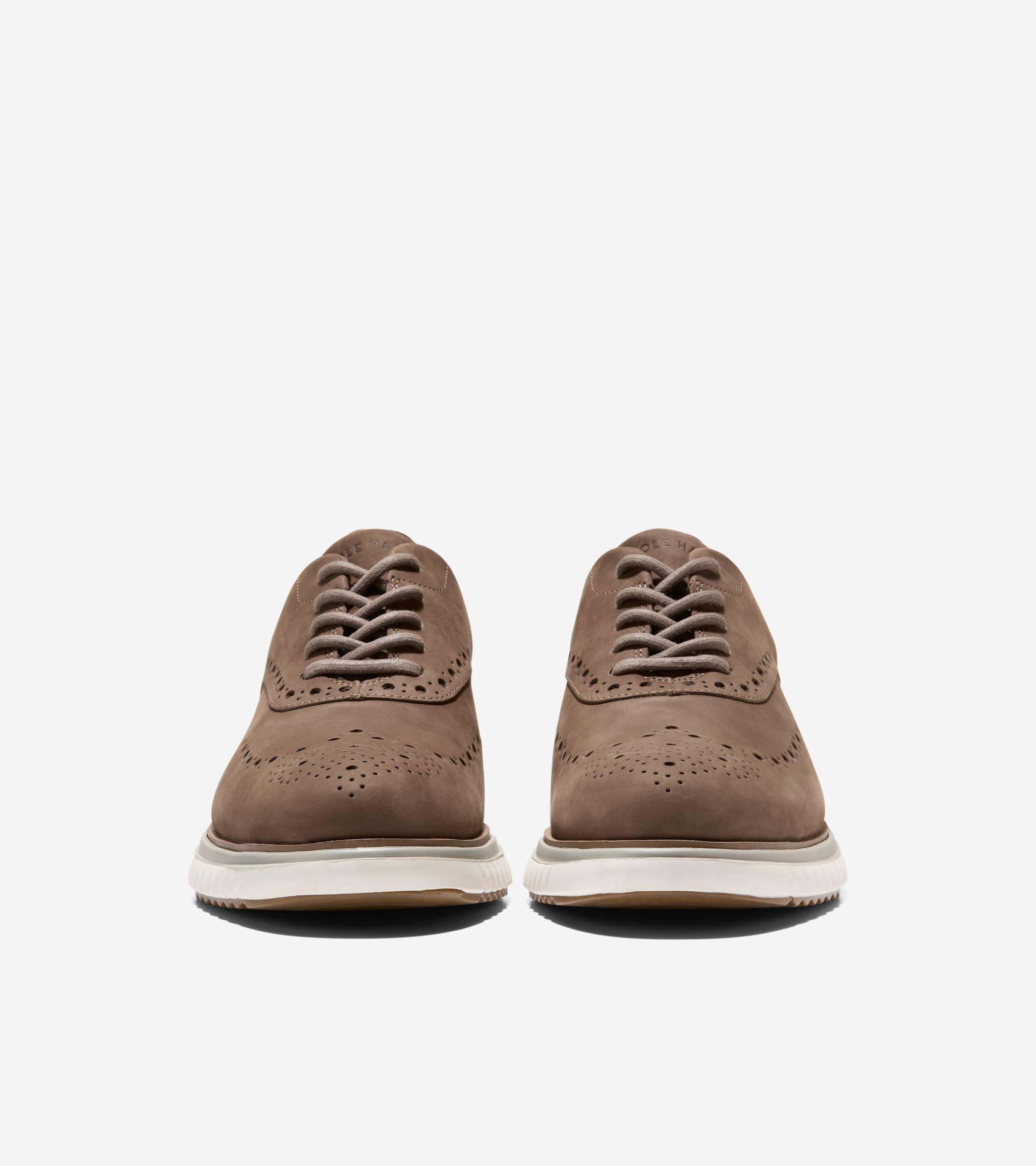 Men's ZERØGRAND Eon Wingtip Oxfords in Gray | Cole Haan Product Image