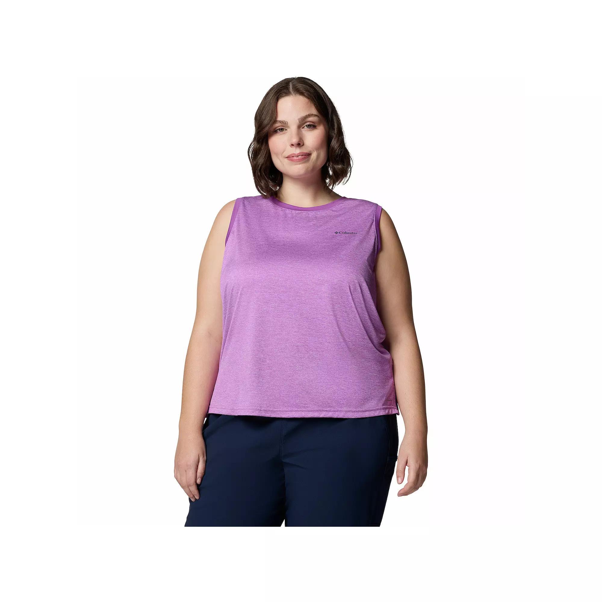 Plus Size Columbia Bluevista Hill™ Omni-WICK™ Tank Top, Women's, Size: 1XL, Razzle Grey Product Image