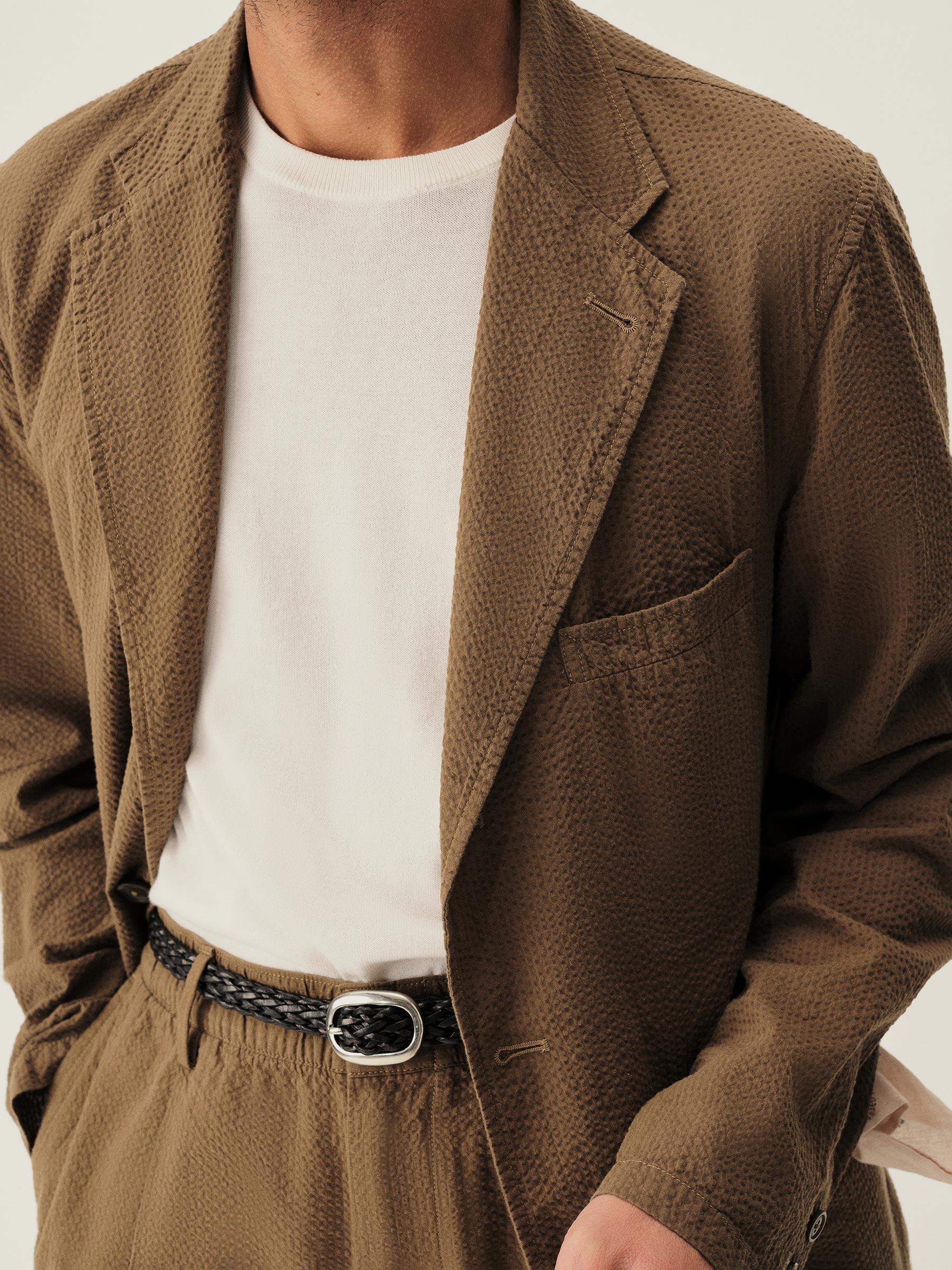 Walnut Lightweight Seersucker Carry-On Jacket Product Image