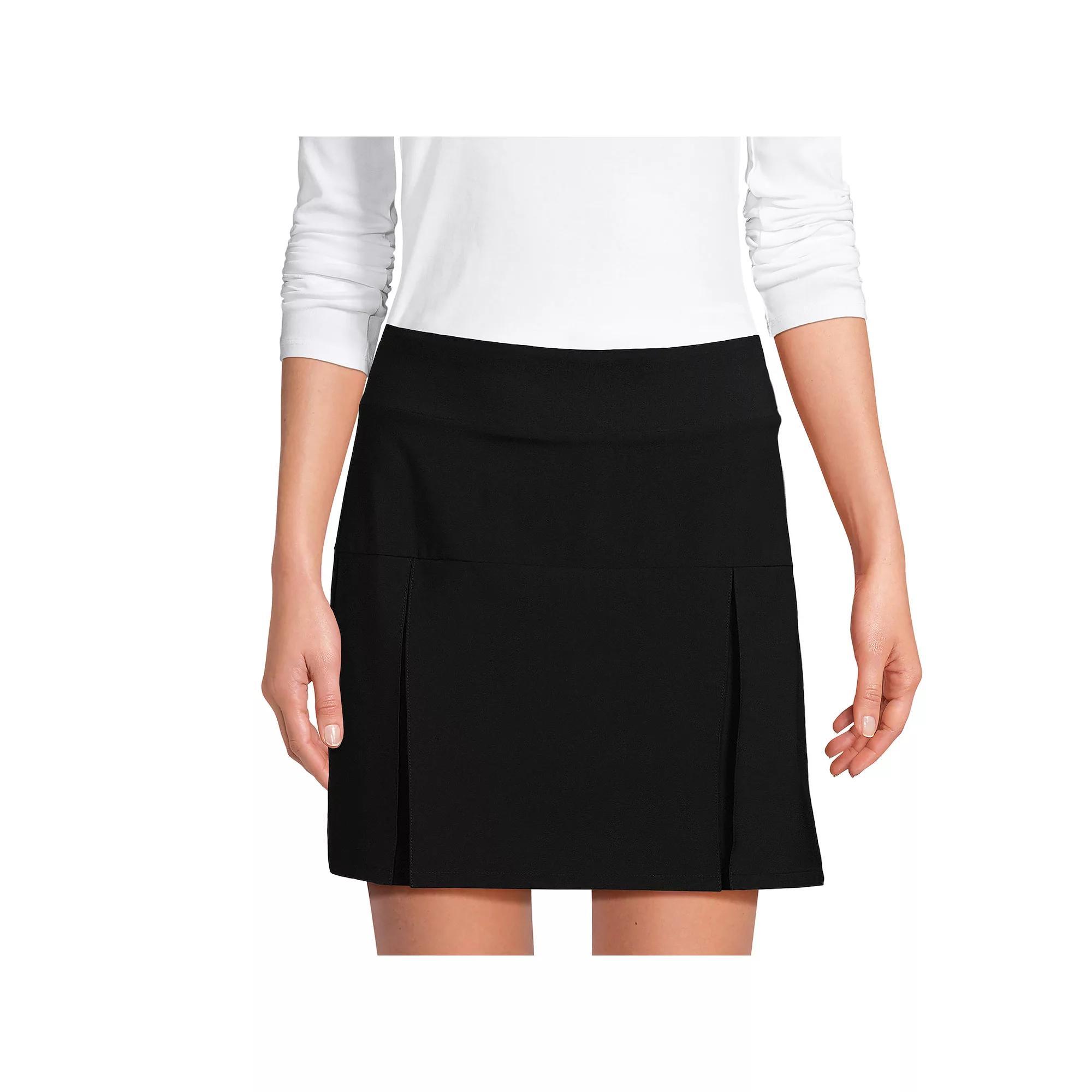 Women's Lands' End Performance Pleated Skort, Size: Large, Green Product Image
