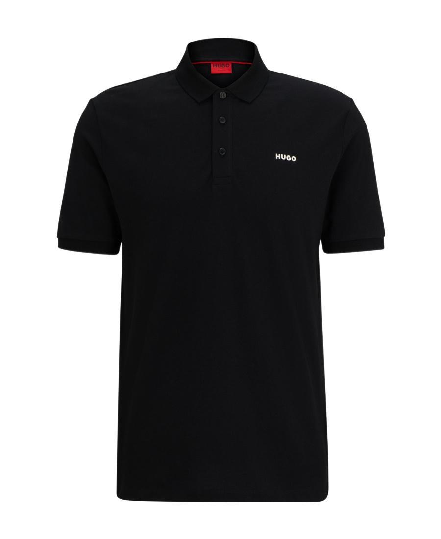 HUGO BOSS Chest Logo-print Polo Shirt In Black Product Image