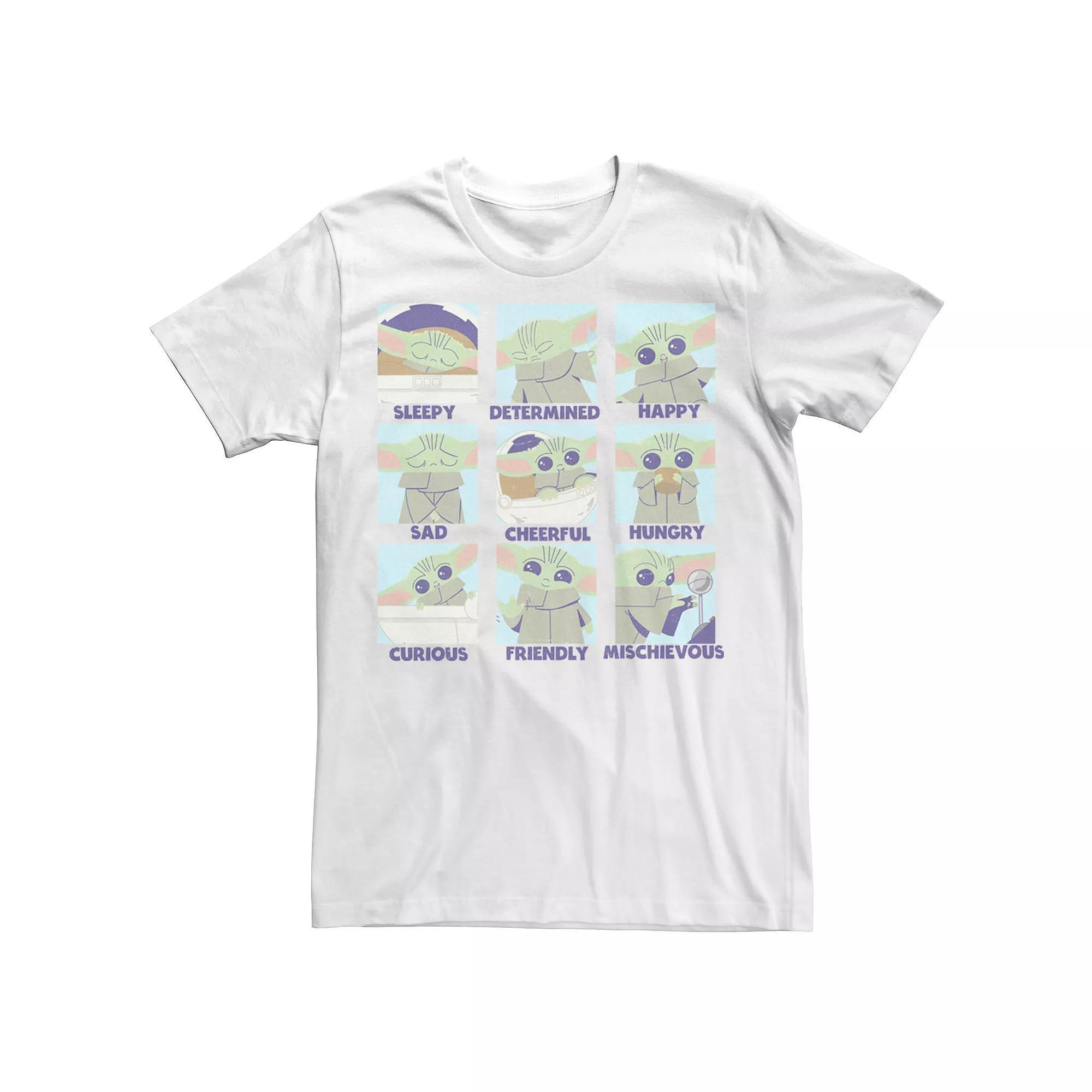 Men's Star Wars The Mandalorian The Child Emotions Tee, Size: XL, White Product Image