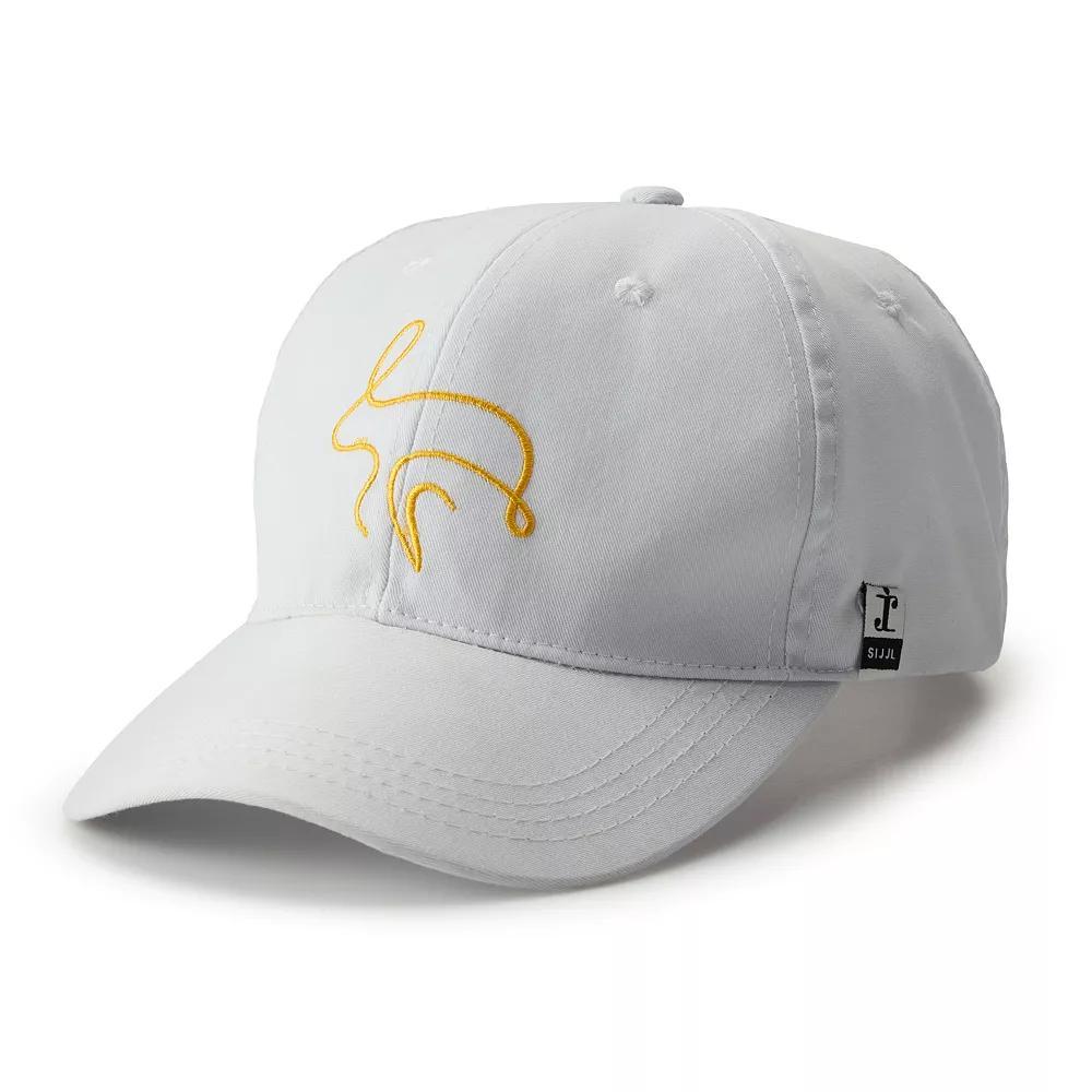 Women's SIJJL Bunny Embroidered White Baseball Hat Product Image