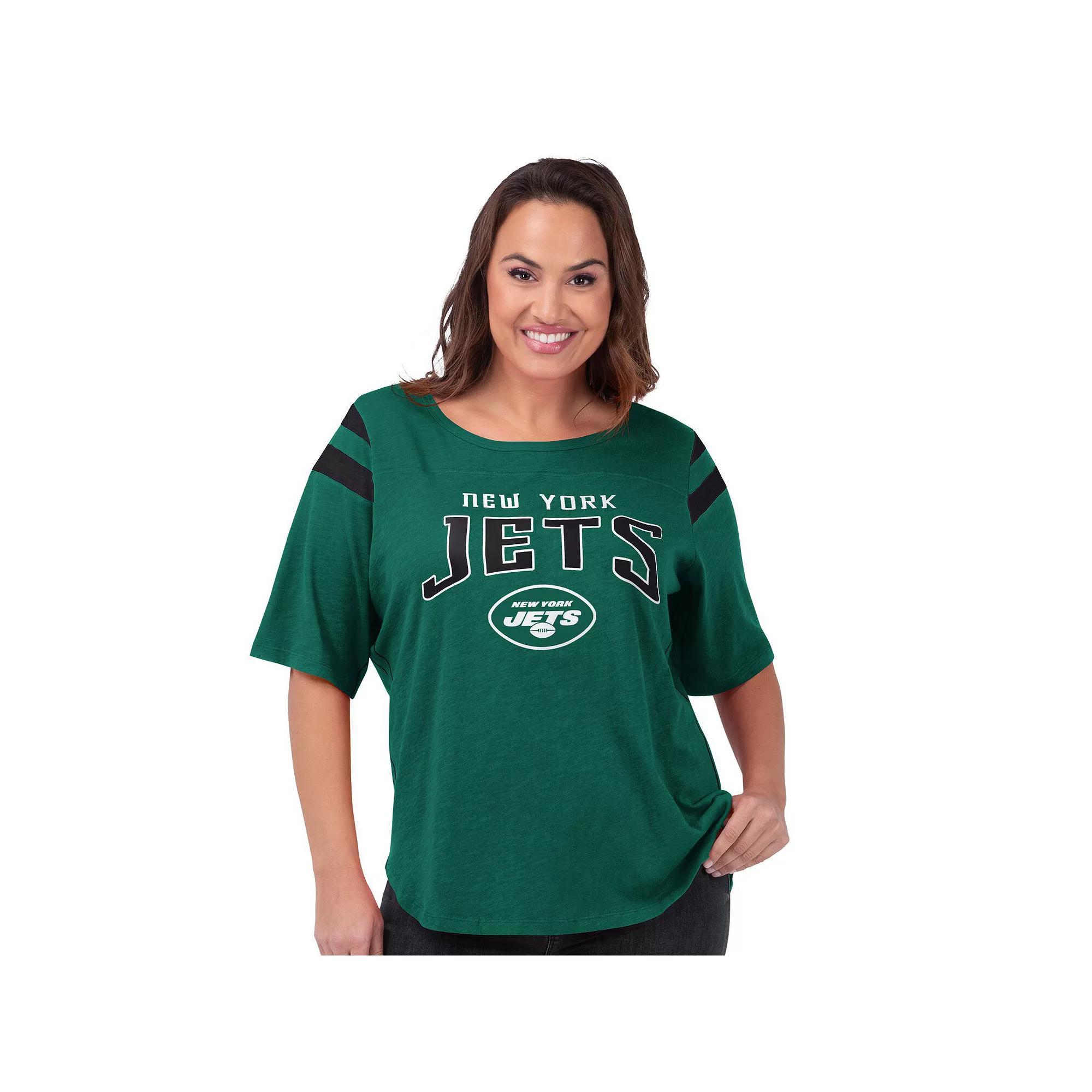 Womens G-III 4Her by Carl Banks New York Jets Plus Size Linebacker T-Shirt Product Image