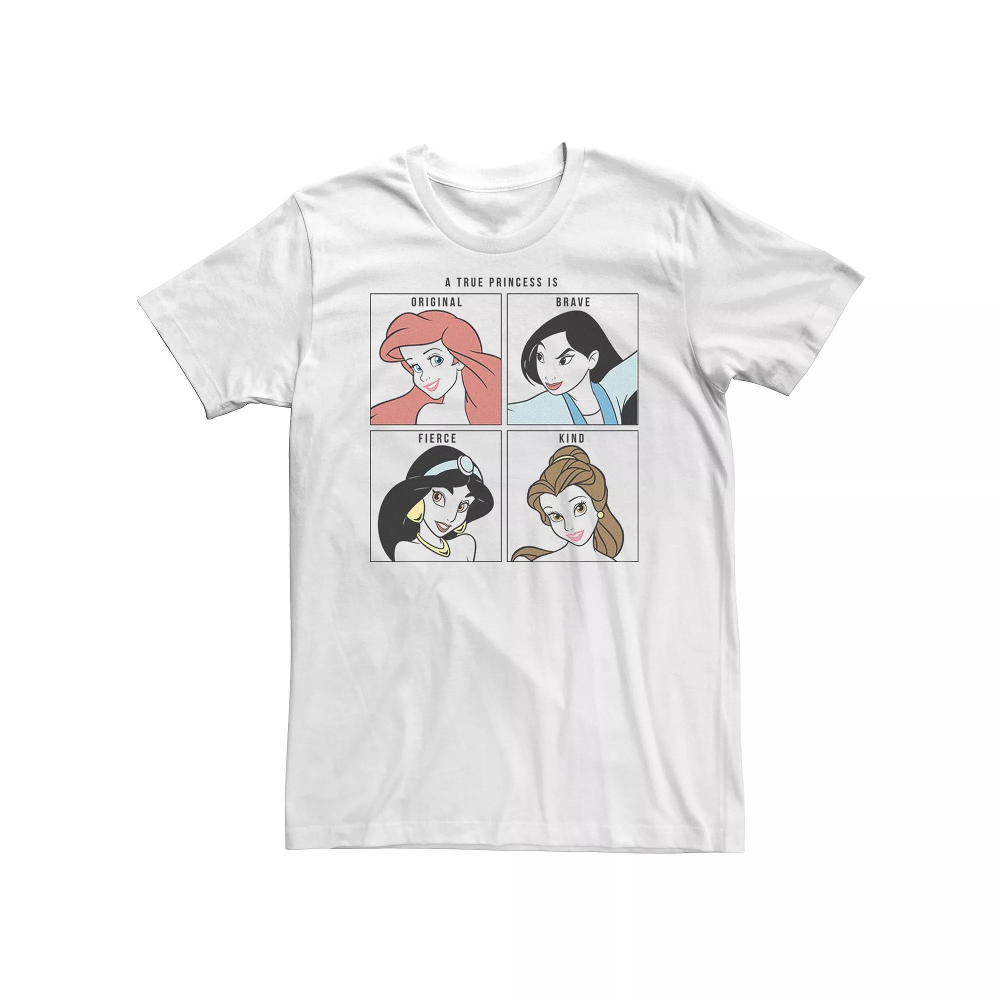 Big & Tall Disney Princess True Princess Is Original Brave Fierce Kind Tee, Men's, Size: 4XLT, White Product Image