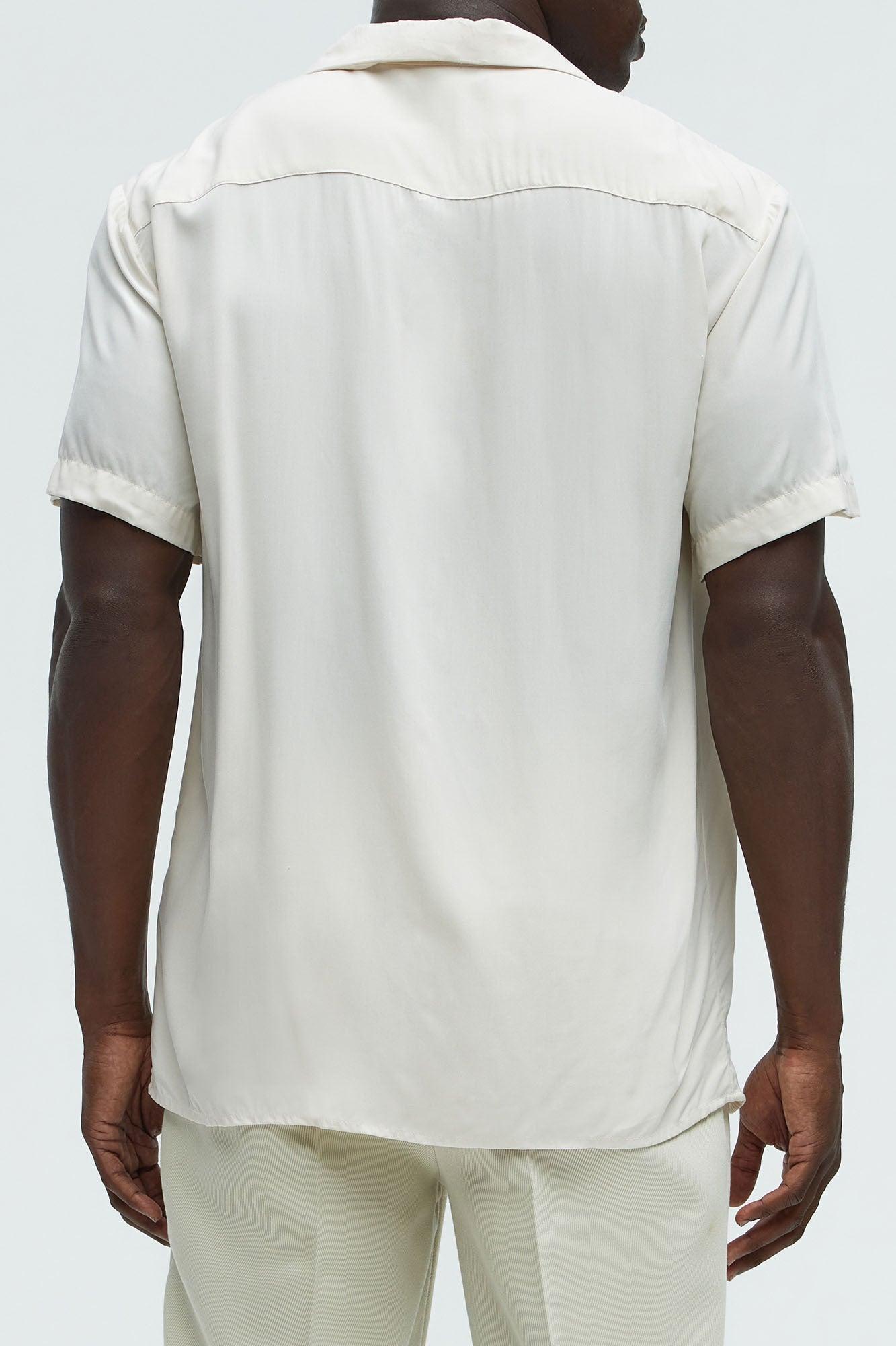 Dawson Relaxed Short Sleeve Cuban Collar Shirt - OffWhite Product Image