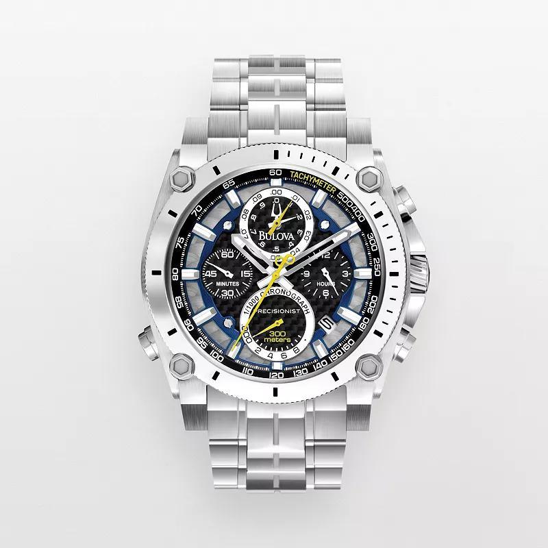 Bulova Mens Diamond Accent Chronograph Two Tone Stainless Steel Bracelet Watch Product Image