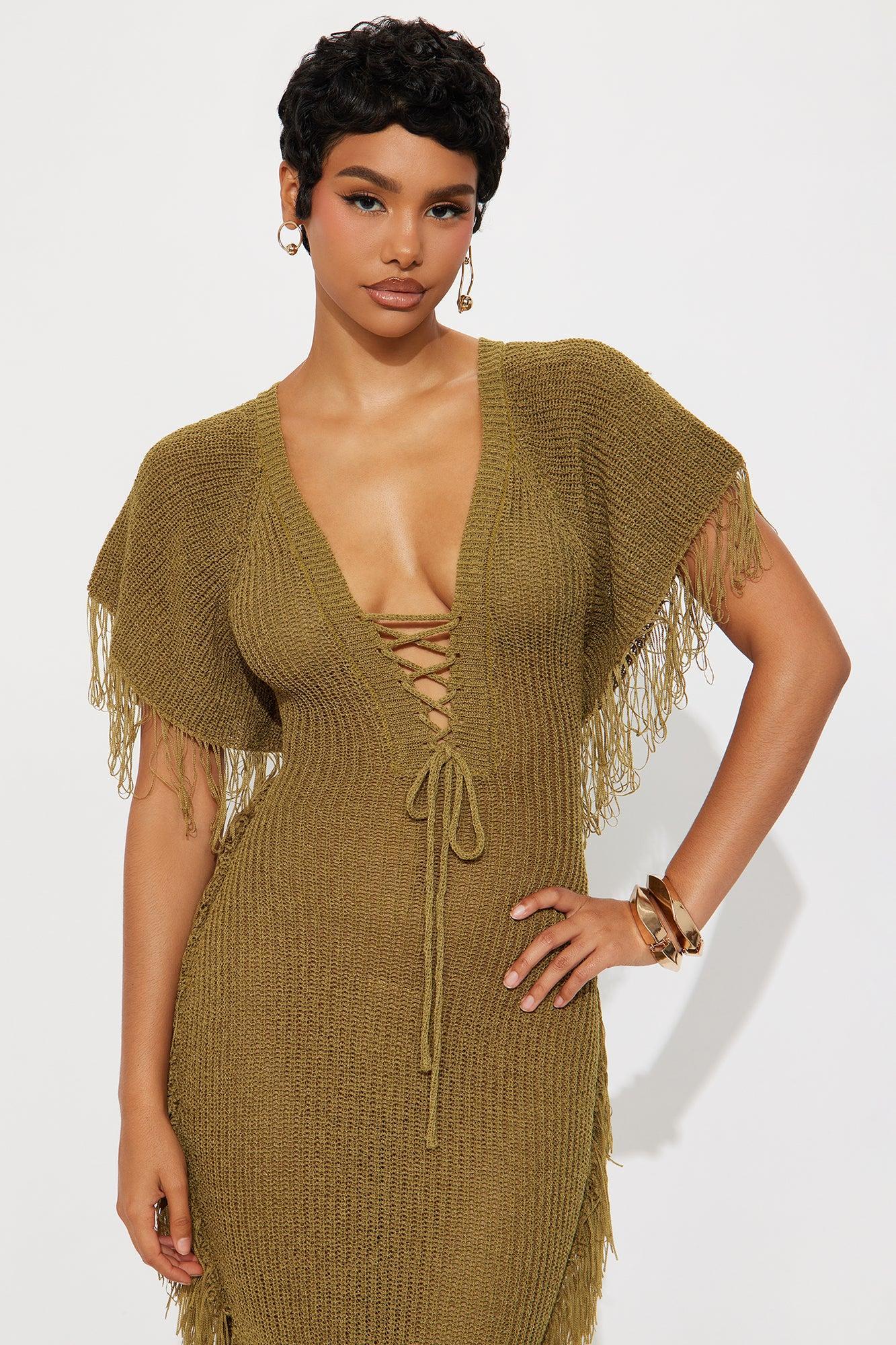 Tatiana Knit Maxi Dress - Olive Product Image