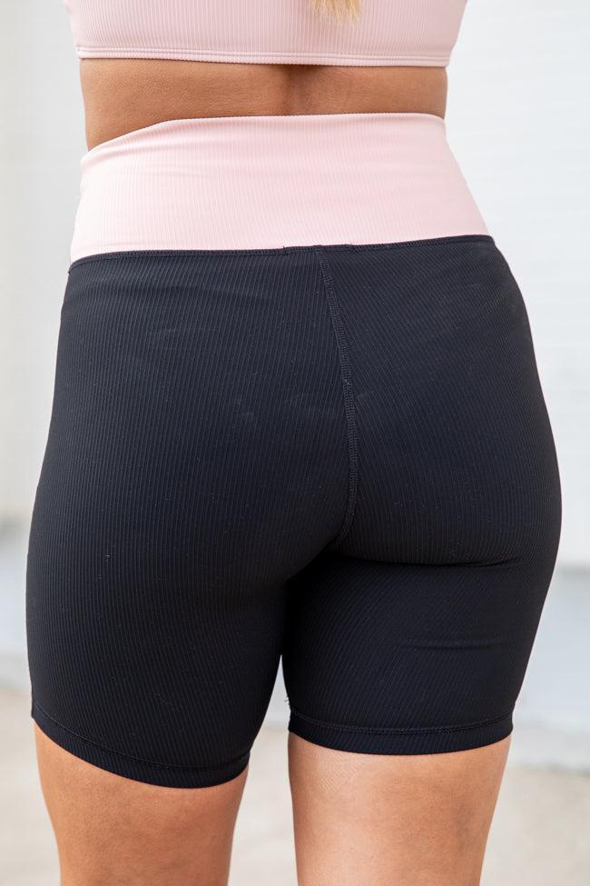 One Step At A Time Color Block Crossed Biker Short FINAL SALE Product Image
