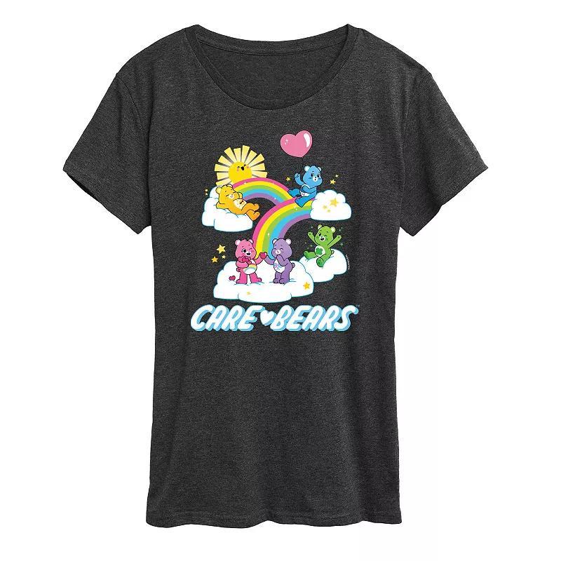 Womens Care Bears Group Logo Graphic Tee Grey Blue Product Image