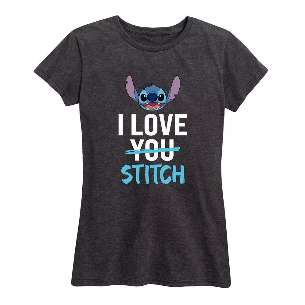 Disneys Lilo & Stitch Womens I Love Stitch Graphic Tee Product Image