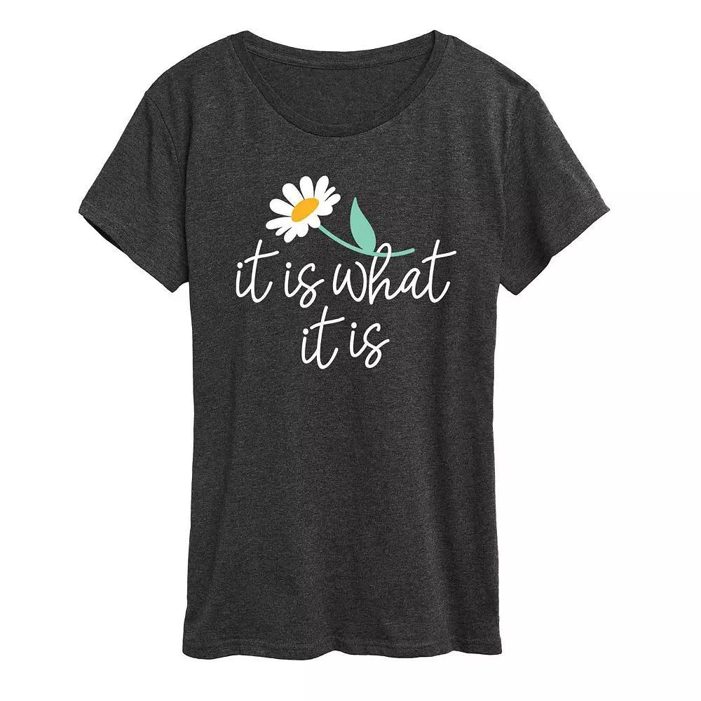Women's It Is What It Is Graphic Tee, Girl's, Size: Large, Heather Grey Product Image