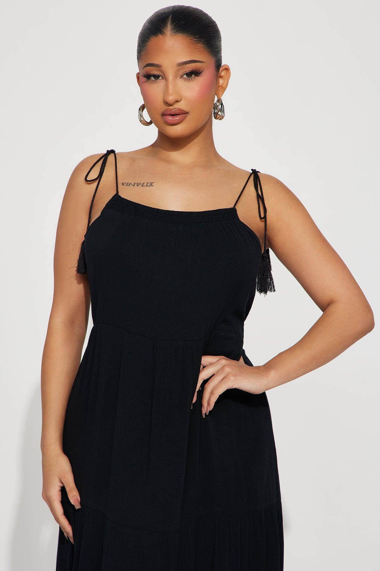 Hailey Midi Dress - Black Product Image