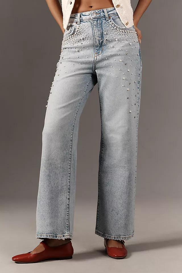 The Austyn High-Rise Wide-Leg Jeans by Pilcro: Uncuffed Pearl Edition Product Image