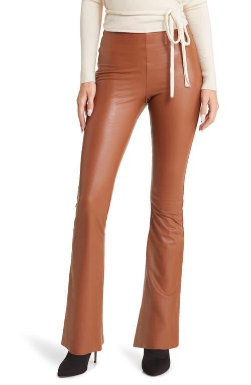 Faux-Leather Flared Leggings Product Image