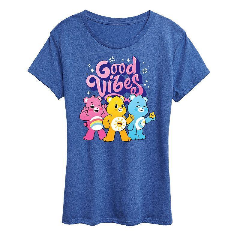 Womens Care Bears Vibes Graphic Tee, Girls Blue Product Image