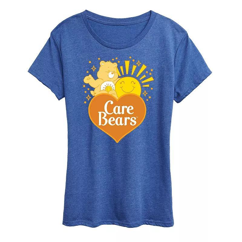 Womens Care Bears Funshine Logo Graphic Tee Heather Grey Product Image