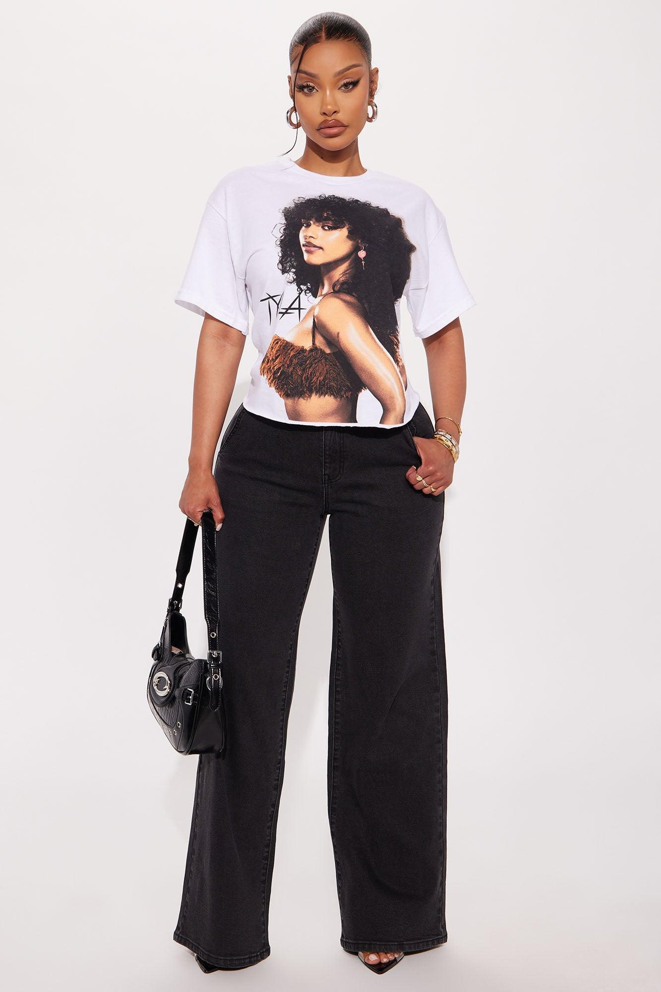 Tyla Cropped Tee  - White Product Image
