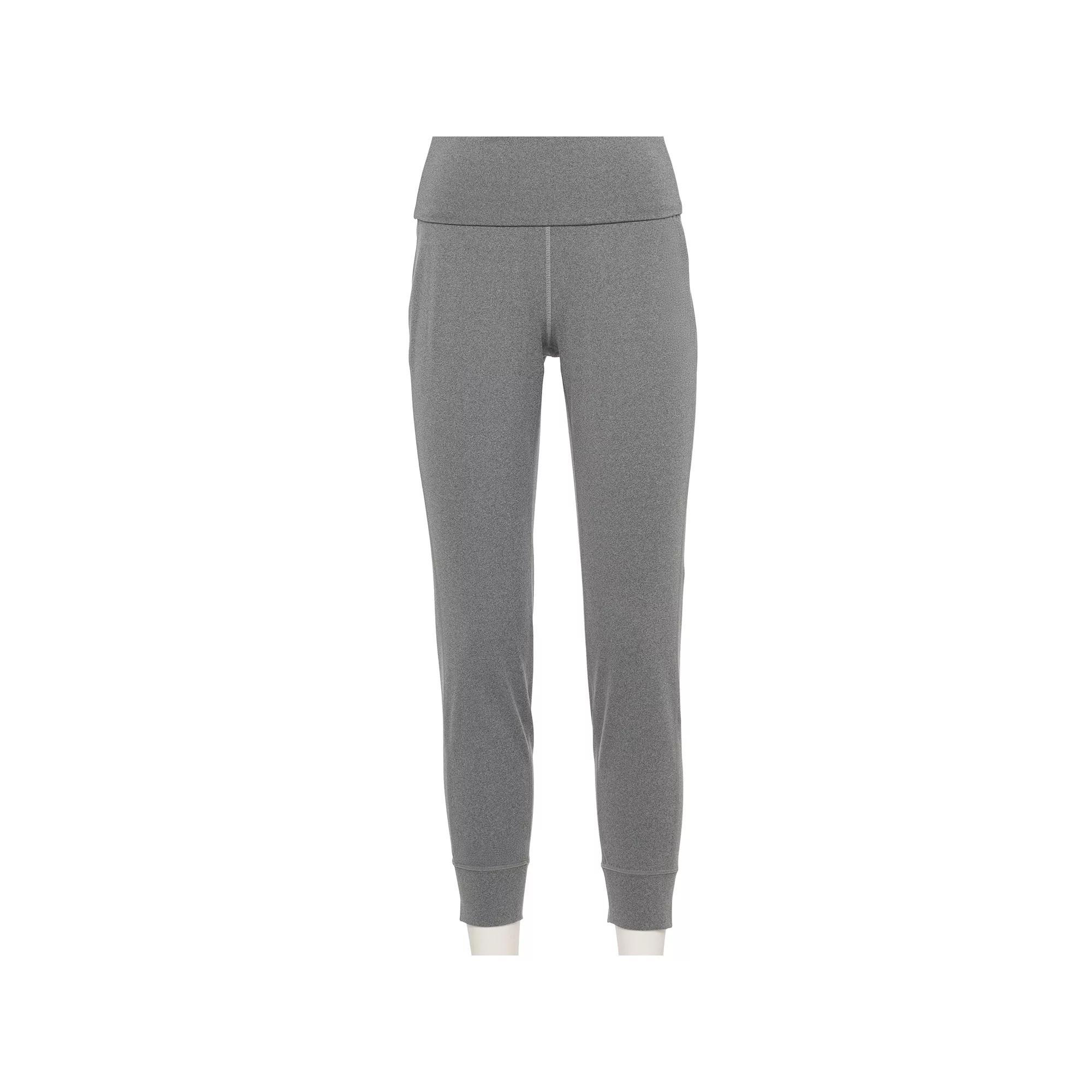 Women's Tek Gear® Essential Soft Fold Over Jogger Pants, Size: XS, Grey Product Image