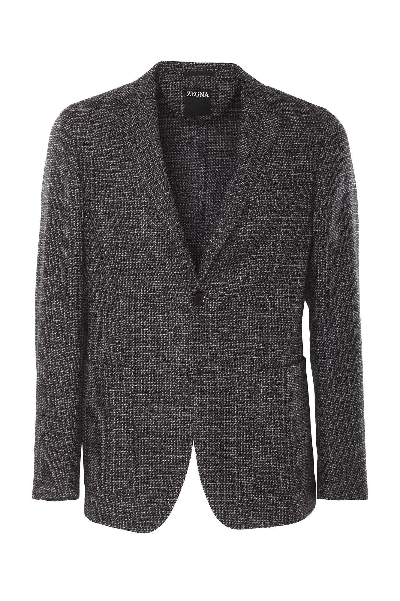 ZEGNA Single Breasted Tailored Jacket In Black Product Image